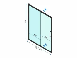 Rea Cabina De Ducha Esquinera Rapid Slide 160X180 Chrome Gris Hot