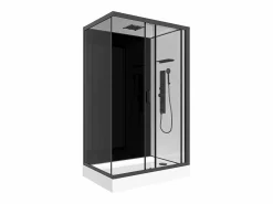 Shower & Design Cabina De Ducha|Cabina de ducha hidromasaje, instalación reversible, Ancho 110 x 80 x Alt. 215 cm, FOMIRA