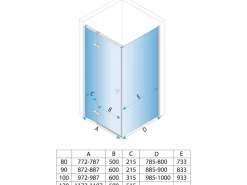 Rea Cabina De Ducha|Cabina De Ducha Atlas Chrome 80X100 Left