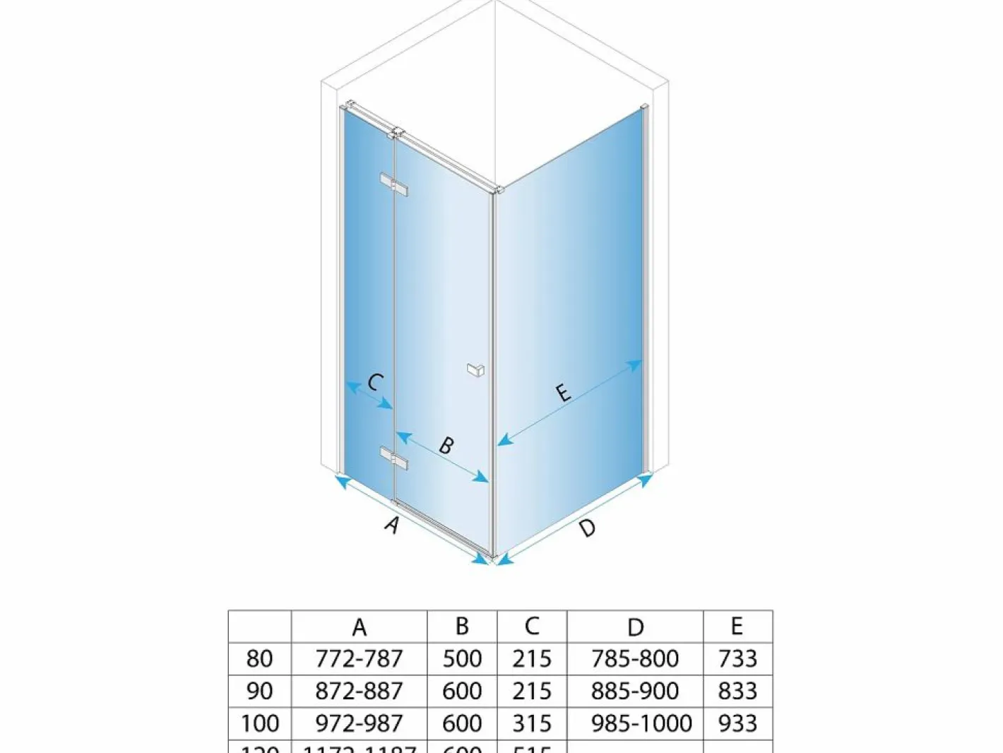 Cabina De Ducha Atlas Chrome 80X90 Left^Rea Clearance
