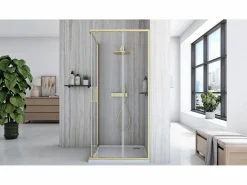 Rea Mampara De Ducha|Cabina De Ducha City 80X80 Brush Gold