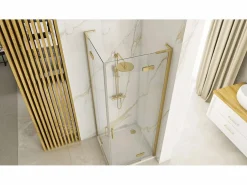 Rea Cabina De Ducha Hugo 80X80 Brush Gold Dorado Clearance