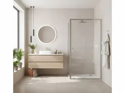Rea Cabina De Ducha Primo Slide 100X80 Chrome Gris Hot