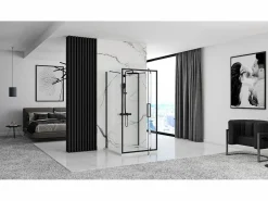 Cabina De Ducha Rapid Swing 100x90 Black^Rea Hot
