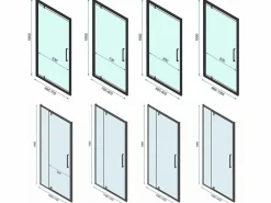 Cabina De Ducha Rapid Swing 100x90 Black^Rea Hot