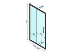 Rea Cabina De Ducha Rapid Slide 100x80 Black Negro Online
