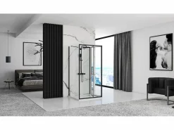 Rea Cabina De Ducha Rapid Fold 90x80 Black Negro Sale