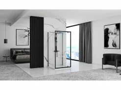 Rea Cabina De Ducha Rapid Swing 70x80 Black Negro Online