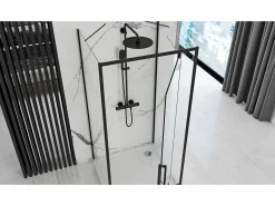 Rea Cabina De Ducha Rapid Swing 70x80 Black Negro Online