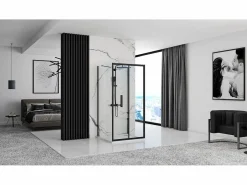 Rea Cabina De Ducha Rapid Fold 80x80 Black Negro Hot