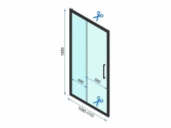Cabina De Ducha Rapid Slide 150x80 Black^Rea Discount