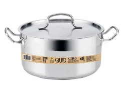Cacerola Azzero Quid con tapa acero inoxidable Ø18x8,5 cm Plateado Best