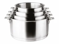 Cacerola de acero inoxidable de 24 cm con mango desmontable y sistema Click & Lock - Colección Combi de^Lacor Clearance