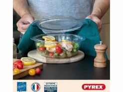 Pyrex Cacerola de vidrio Essentials forma redonda con tapa 2,1L Transparente Hot