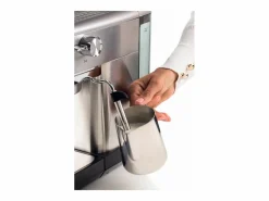 Ariete Pequeño Electrodoméstico|Cafetera 1380/10 inox 1300W 15 bares con espumador de cappuccino y apagado automático