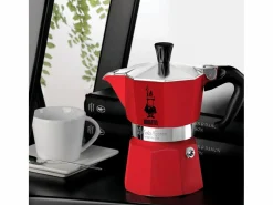 Bialetti Pequeño Electrodoméstico|Cafetera Italiana Moka Express 6T Roja - Tradición Italiana en Color!
