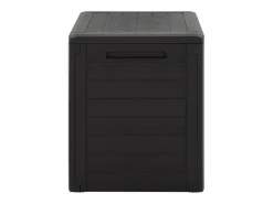 Cagnes-sur-Mer Caja de almacenaje de jardín polipropileno marrón 58,5x46x55 cm^Garden Furniture Online