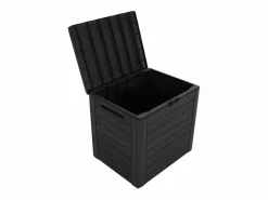 Cagnes-sur-Mer Caja de almacenaje de jardín polipropileno marrón 58,5x46x55 cm^Garden Furniture Online