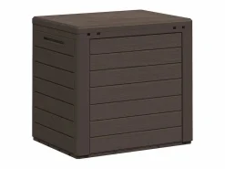 Cagnes-sur-Mer Caja de almacenaje de jardín polipropileno marrón 58,5x46x55 cm^Garden Furniture Online