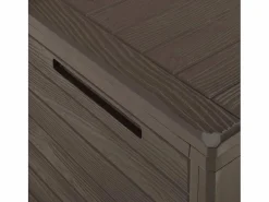 Cagnes-sur-Mer Caja de almacenaje de jardín polipropileno marrón 58,5x46x55 cm^Garden Furniture Online