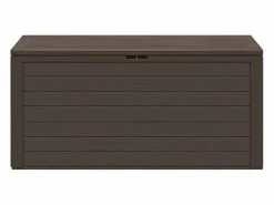 Garden Furniture Cagnes-sur-Mer Caja de almacenamiento de jardín marrón 116x44x55 cm Marru00f3n Best