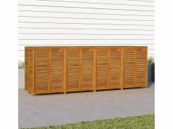 Caja de almacenaje de jardín madera maciza acacia 280x87x104 cm^vidaxl