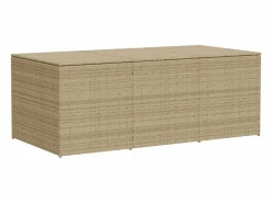 vidaxl Caja de almacenaje de jardín ratán sintético mezcla 984L Beige Hot
