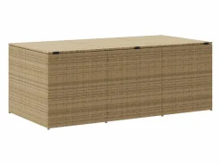 vidaxl Caja de almacenaje de jardín ratán sintético mezcla 984L Beige Hot