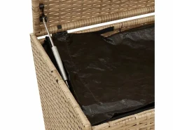vidaxl Caja de almacenaje de jardín ratán sintético mezcla 984L Beige Hot