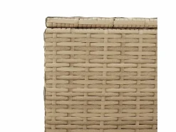 vidaxl Caja de almacenaje de jardín ratán sintético mezcla 984L Beige Hot