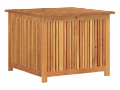 Caja de almacenaje de jardín madera maciza acacia 75x75x58 cm^vidaxl