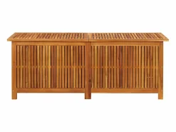 vidaxl Caja de almacenaje de jardín madera maciza acacia 150x50x58 cm Color natural claro Outlet