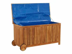 vidaxl Baúl De Jardín|Caja de almacenaje de jardín ruedas acacia maciza 113x50x58 cm