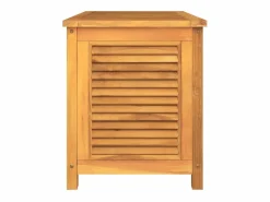 vidaxl Caja de almacenaje de jardín con bolsa teca maciza 90x50x58 cm Color natural claro Best