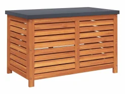 Caja de almacenaje de jardín madera maciza eucalipto 90x48x55cm^vidaxl New