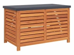 Caja de almacenaje de jardín madera maciza eucalipto 90x48x55cm^vidaxl New