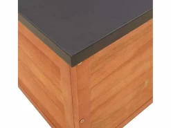 Caja de almacenaje de jardín madera maciza eucalipto 90x48x55cm^vidaxl New