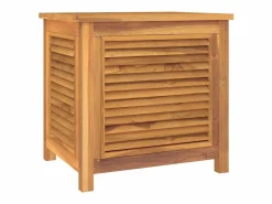 vidaxl Baúl De Jardín|Caja de almacenaje de jardín con bolsa teca maciza 60x50x58 cm