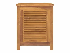 vidaxl Baúl De Jardín|Caja de almacenaje de jardín con bolsa teca maciza 60x50x58 cm