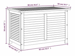 vidaxl Baúl De Jardín|Caja de almacenaje de jardín madera maciza acacia 90x50x56 cm