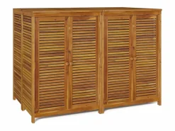 Caja de almacenaje de jardín madera maciza acacia 140x87x104 cm^vidaxl Sale