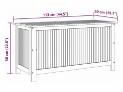 Caja de almacenaje de jardín madera maciza acacia 113x50x58 cm^vidaxl Online