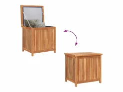 vidaxl Baúl De Jardín|Caja de almacenaje de jardín madera maciza de teca 60x50x58 cm
