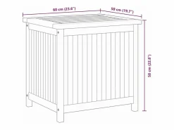 vidaxl Baúl De Jardín|Caja de almacenaje de jardín madera maciza de teca 60x50x58 cm