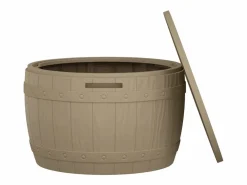 vidaxl Caja de almacenaje de jardín 3 en 1 polipropileno marrón claro Marru00f3n New