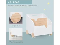 Homcom Cesta|Caja de almacenaje de juguetes 40x43x43 cm