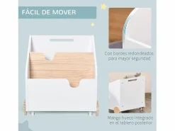 Homcom Cesta|Caja de almacenaje de juguetes 40x43x43 cm
