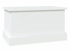 Caja de almacenaje de madera de ingeniería blanca 50x30x28 cm^vidaxl Discount