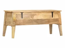 Caja de almacenaje de madera maciza de mango 99x35x48 cm^vidaxl Outlet