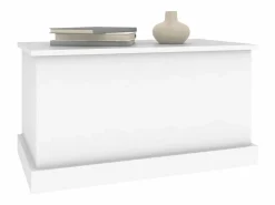 Caja de almacenaje de madera de ingeniería blanca 70x40x38 cm^vidaxl Discount
